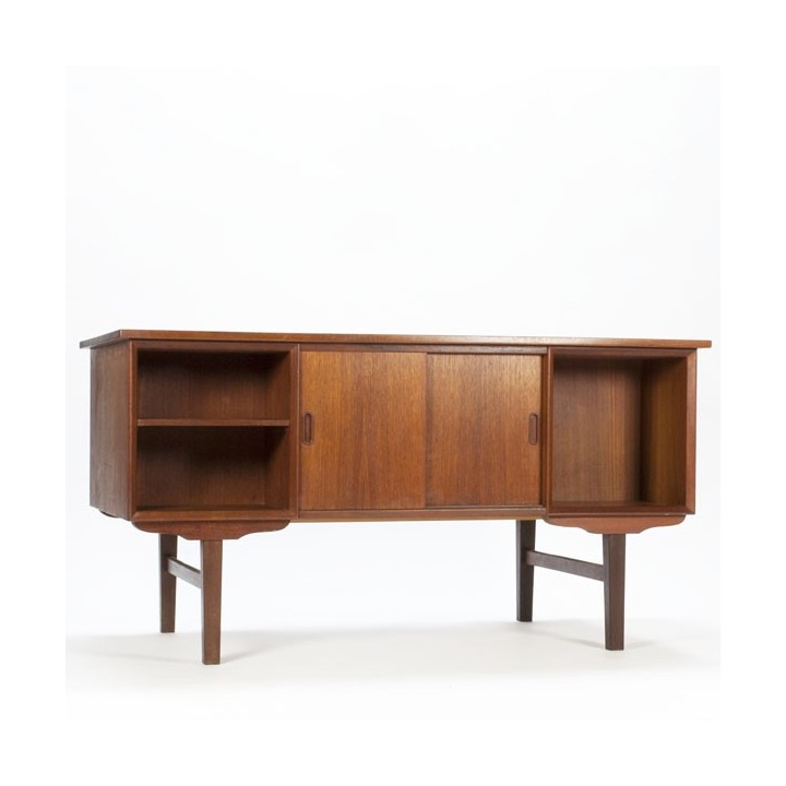 Teakhouten bureau uit Scandinavie - Retro Studio