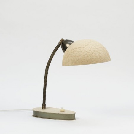 Table or desk lamp creme and brass colored
