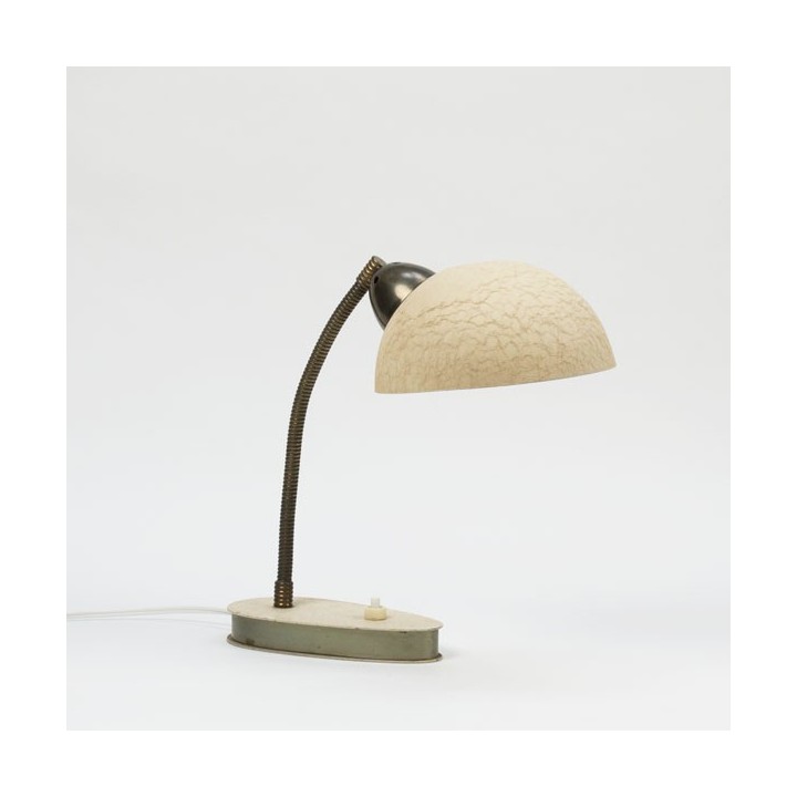 Table or desk lamp creme and brass colored - Retro Studio