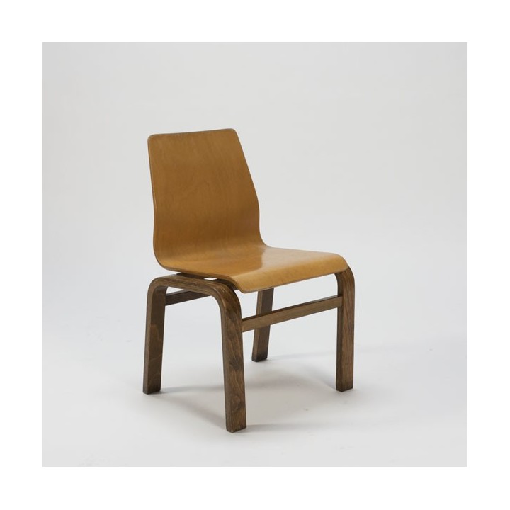 Plywood kinderset tafel en stoeltje - Retro Studio