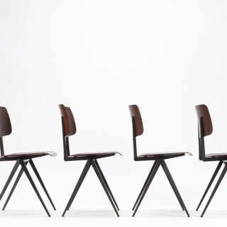 Set of 4 industrial Galvanitas chairs - Retro Studio