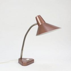 Bureaulamp met bruine kap