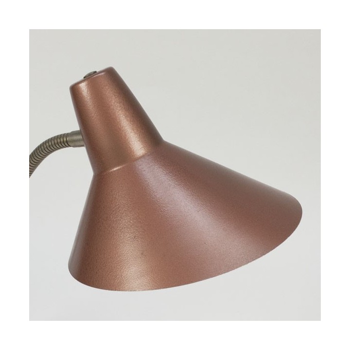 Bureaulamp met bruine kap - Retro Studio