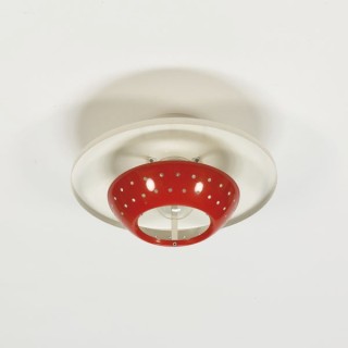 Ceiling lamp orange/ white - Retro Studio