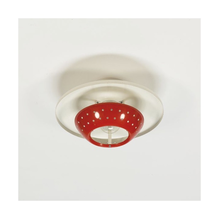 Plafondlamp oranje/ wit - Retro Studio