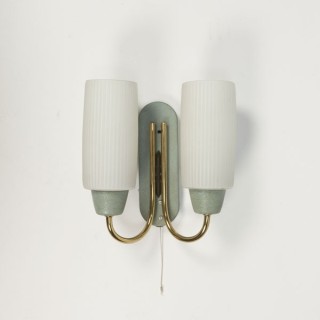 Wandlamp met glas jaren 50 - Retro Studio