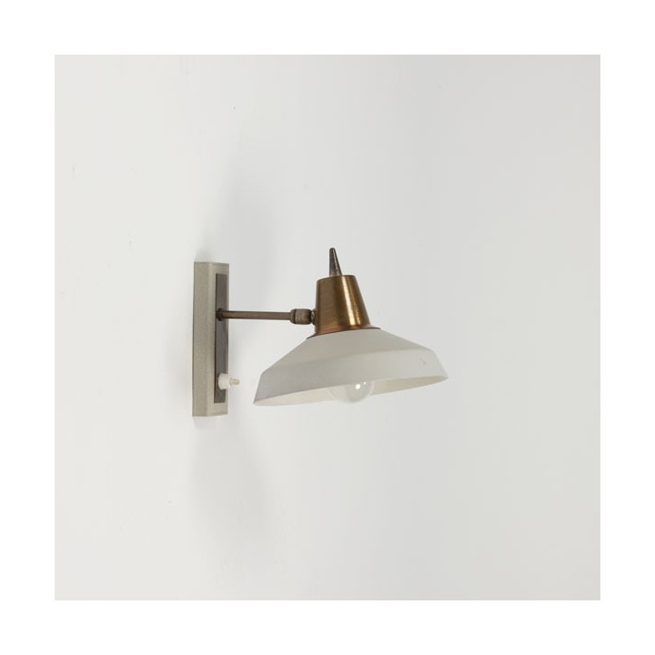 Wandlamp grijs/koper - Retro Studio