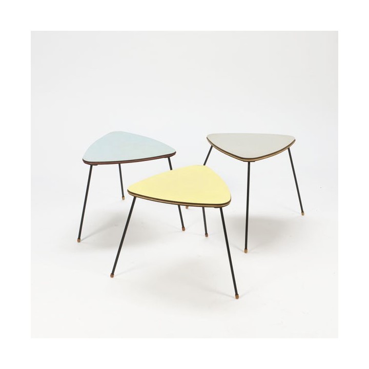 Set of 3 sidetables 1950's - Retro Studio