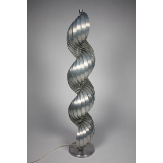 Vintage aluminium design lamp Henri Mathieu