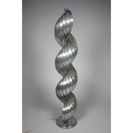 Vintage aluminium design lamp Henri Mathieu