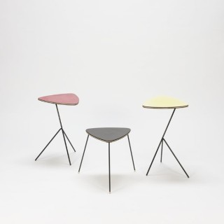 Set of 3 vintage sidetables 1950's - Retro Studio