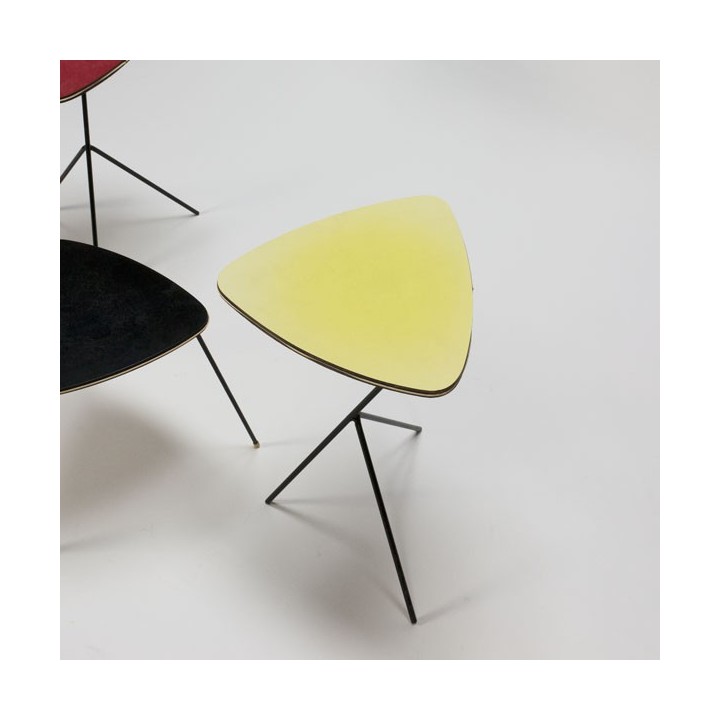 Set of 3 vintage sidetables 1950's - Retro Studio