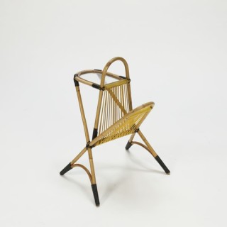 Side table with magazine rack bamboo - Retro Studio