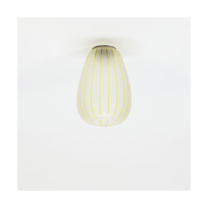 Ceiling lamp 1950's glass/yellow - Retro Studio