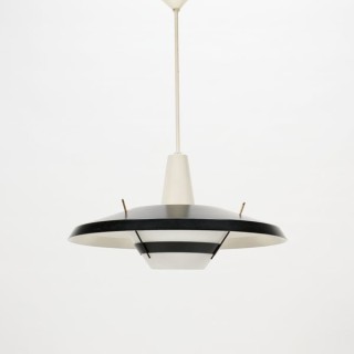Modernistische zwart/witte hanglamp - Retro Studio