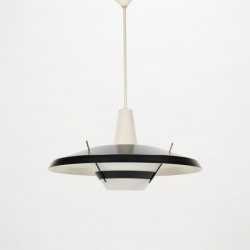 Modernistic black/white hanging light