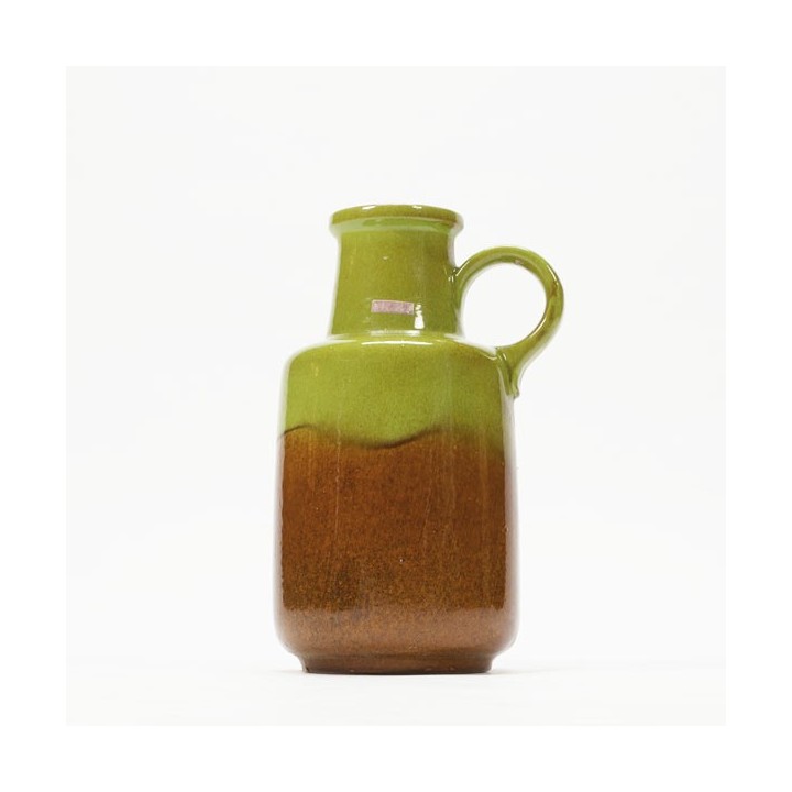Scheurich vaas groen/ bruin - Retro Studio