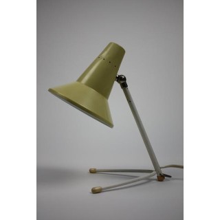 Geel/wit lampje op 3- poot - Retro Studio