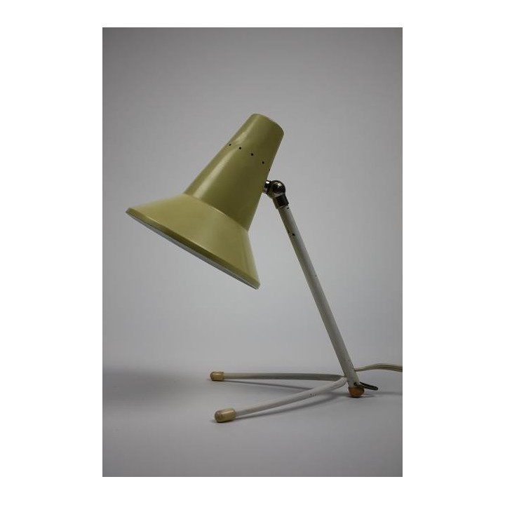 Geel/wit lampje op 3- poot - Retro Studio