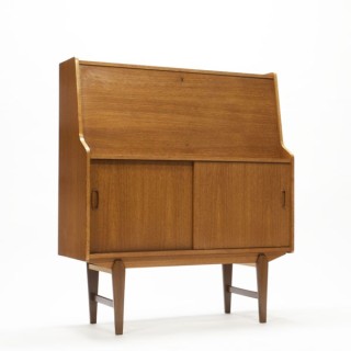 Secretaire in teakhout vintage - Retro Studio