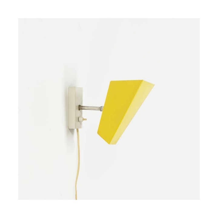 Modernistische wandlamp geel - Retro Studio