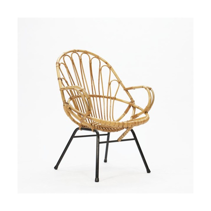Rotan zitstoel - Retro Studio