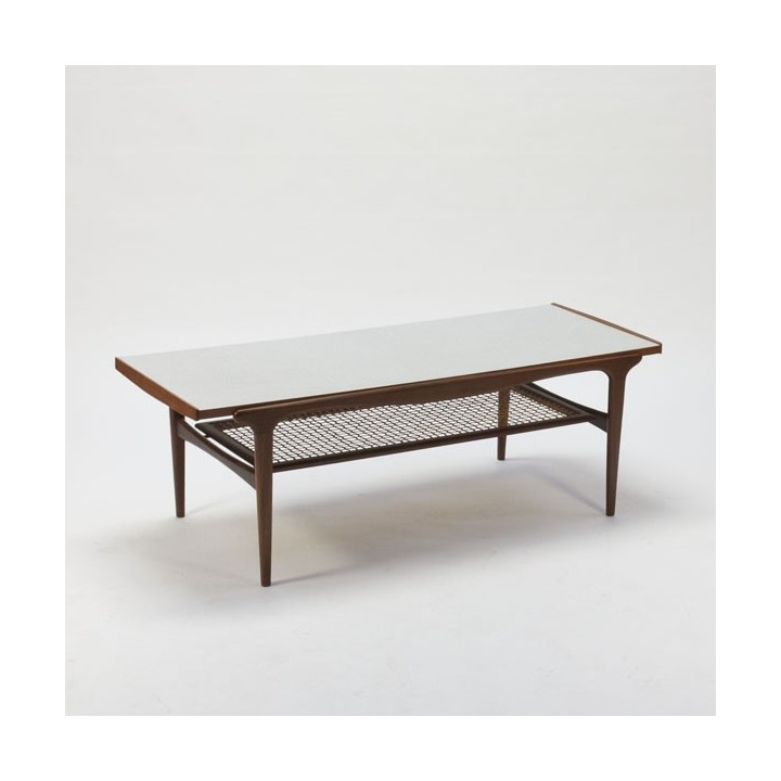 Salontafel teak met magazine rek - Retro Studio