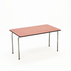 Child's table with red top