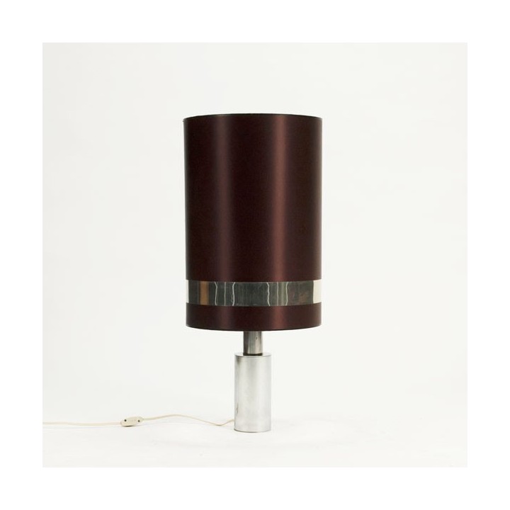 Tafellamp met bruine kap - Retro Studio