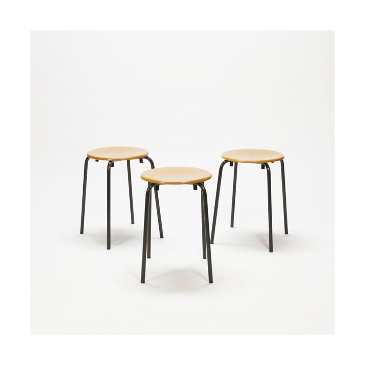 Set of 3 industrial stools - Retro Studio