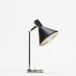 Tafellamp zwart/chroom jaren 60