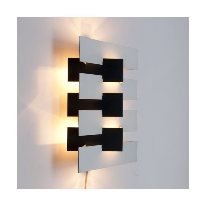 Vintage Anvia modernistische wandlamp zwart - Retro Studio