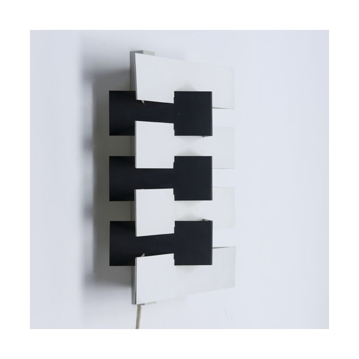 Vintage Anvia modernistische wandlamp zwart - Retro Studio