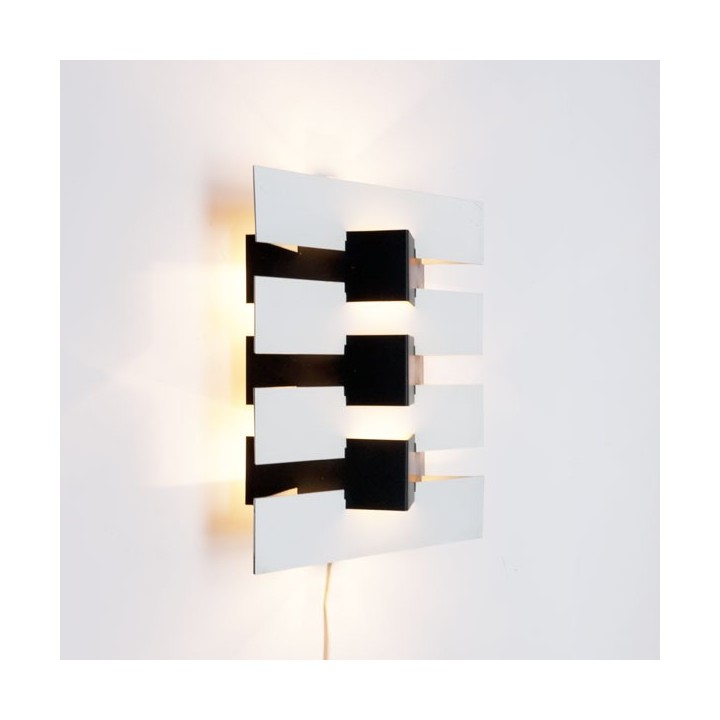 Vintage Anvia modernistische wandlamp zwart - Retro Studio