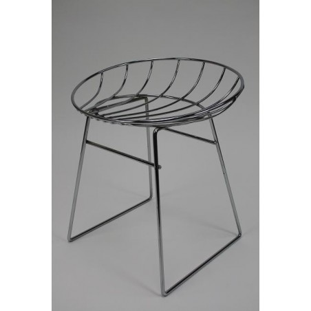 Chrome wire stool