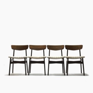 Palissander eettafel stoelen set van 4 - Retro Studio