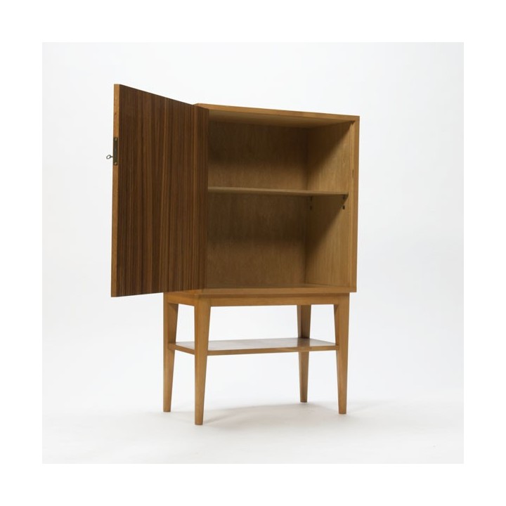 Berkenhouten kast met teak - Retro Studio