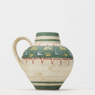 West-Germany vaas met 50's design bol model - Retro Studio