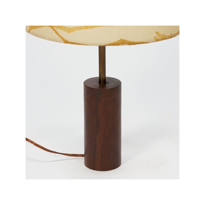 Tafellamp met houten voet - Retro