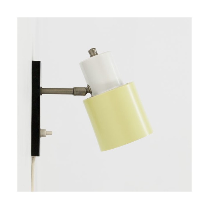 Hala wandlamp geel/ wit - Retro Studio
