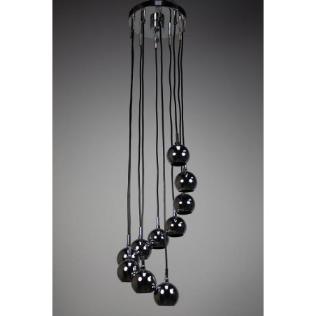 Hanging lamp with small chrome balls