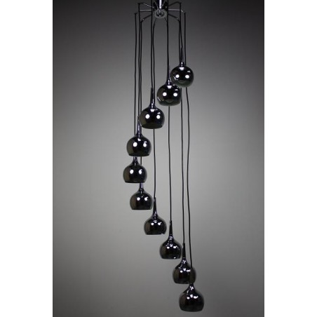 Hanging lamp with chrome balls