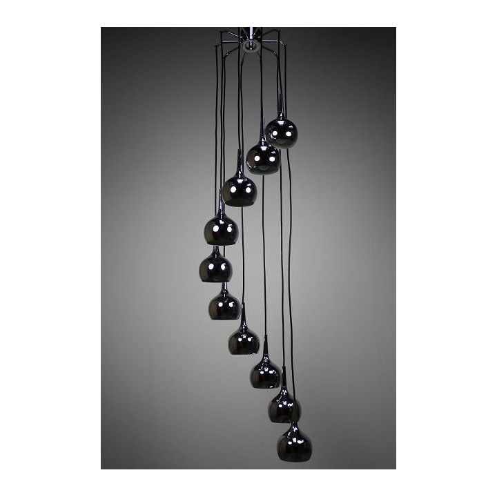 Hanging lamp with chrome balls