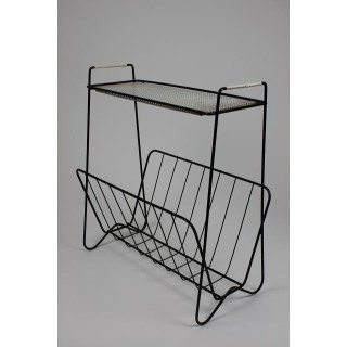 Metal magazine rack black/white - Retro Studio