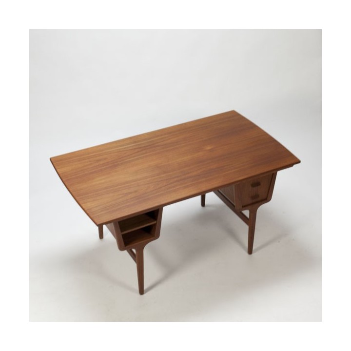 Luxe teakhouten bureau - Retro Studio
