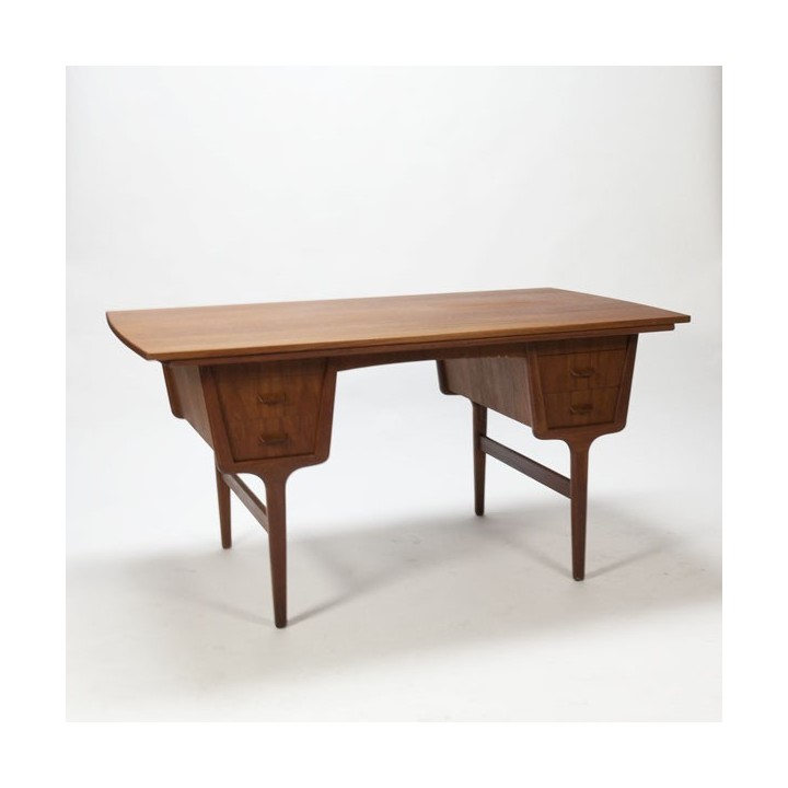 Luxe teakhouten bureau - Retro Studio