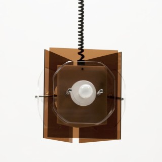 Plexiglass hanging lamp 1970's - Retro Studio