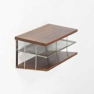 Rosewood/chrome wall rack - Retro Studio