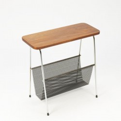 Magazine rack with wooden top