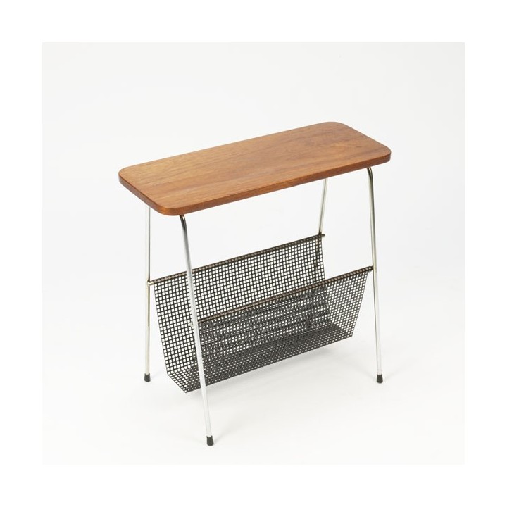 Magazine rack with wooden top - Retro Studio